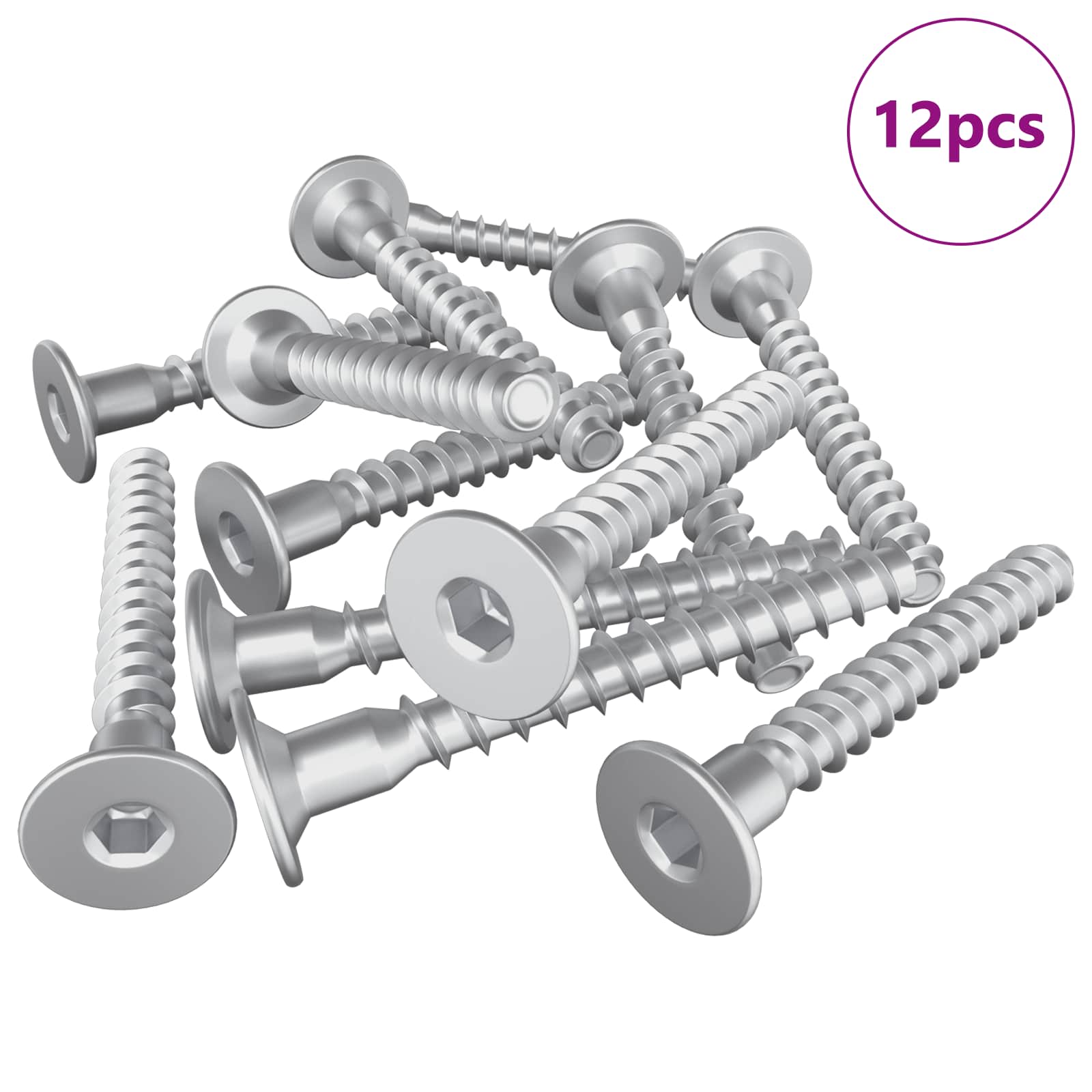 Confirmat-Schrauben 2 pcs Silber Ø5 x 40 mm Metall