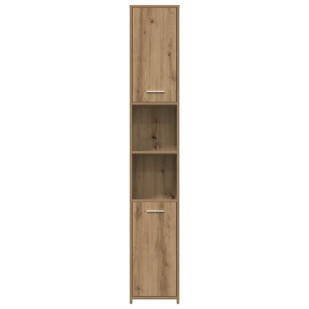 Badezimmerschrank Weiß 30x30x183,5 cm Holzwerkstoff