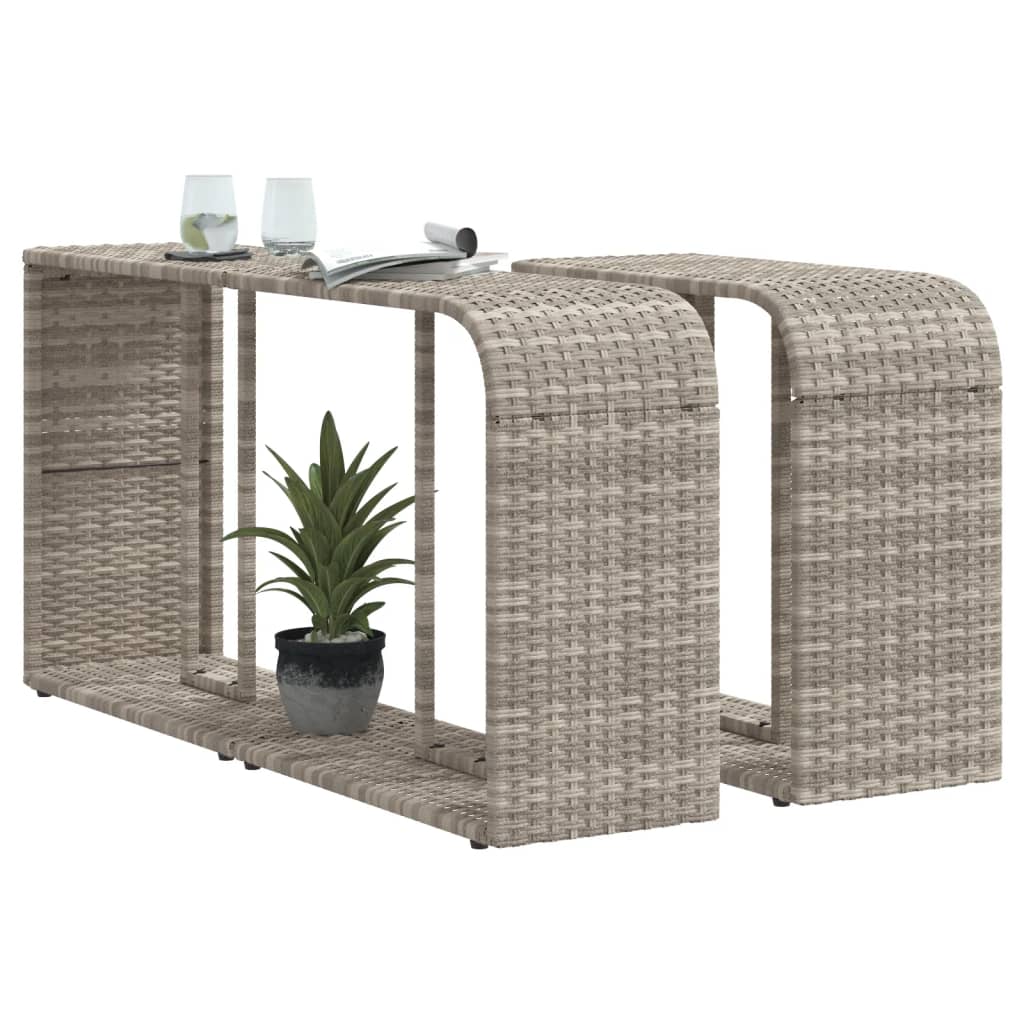 Lagerregale 2 Stk. Schwarz Poly Rattan