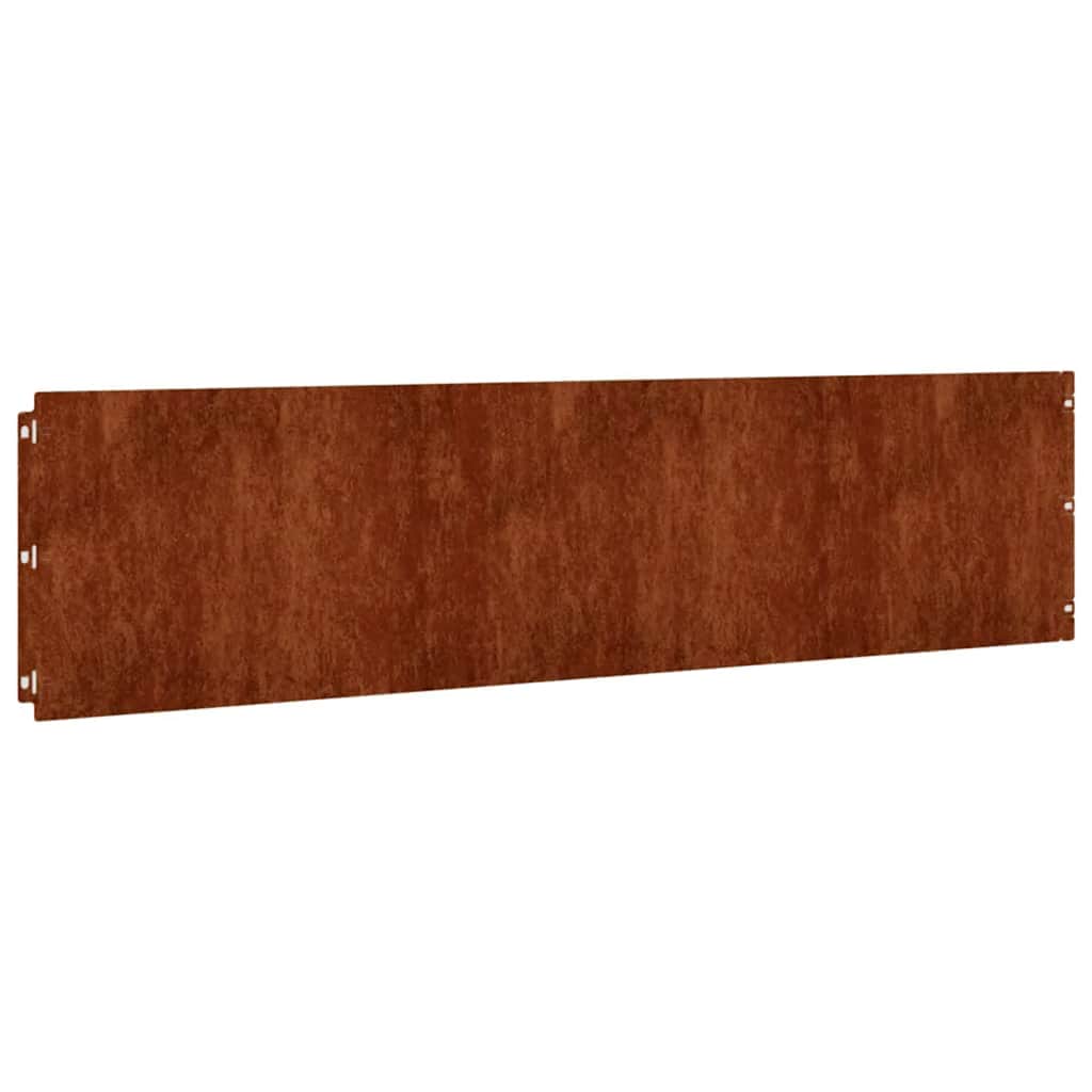Raseneinfassung 10 pcs 10 x 103 cm Wetterfeststahl Rostig