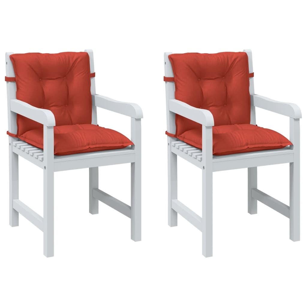 Niedriglehner-Auflagen 2 Stk Melange Anthrazit 100x50x7cm Stoff