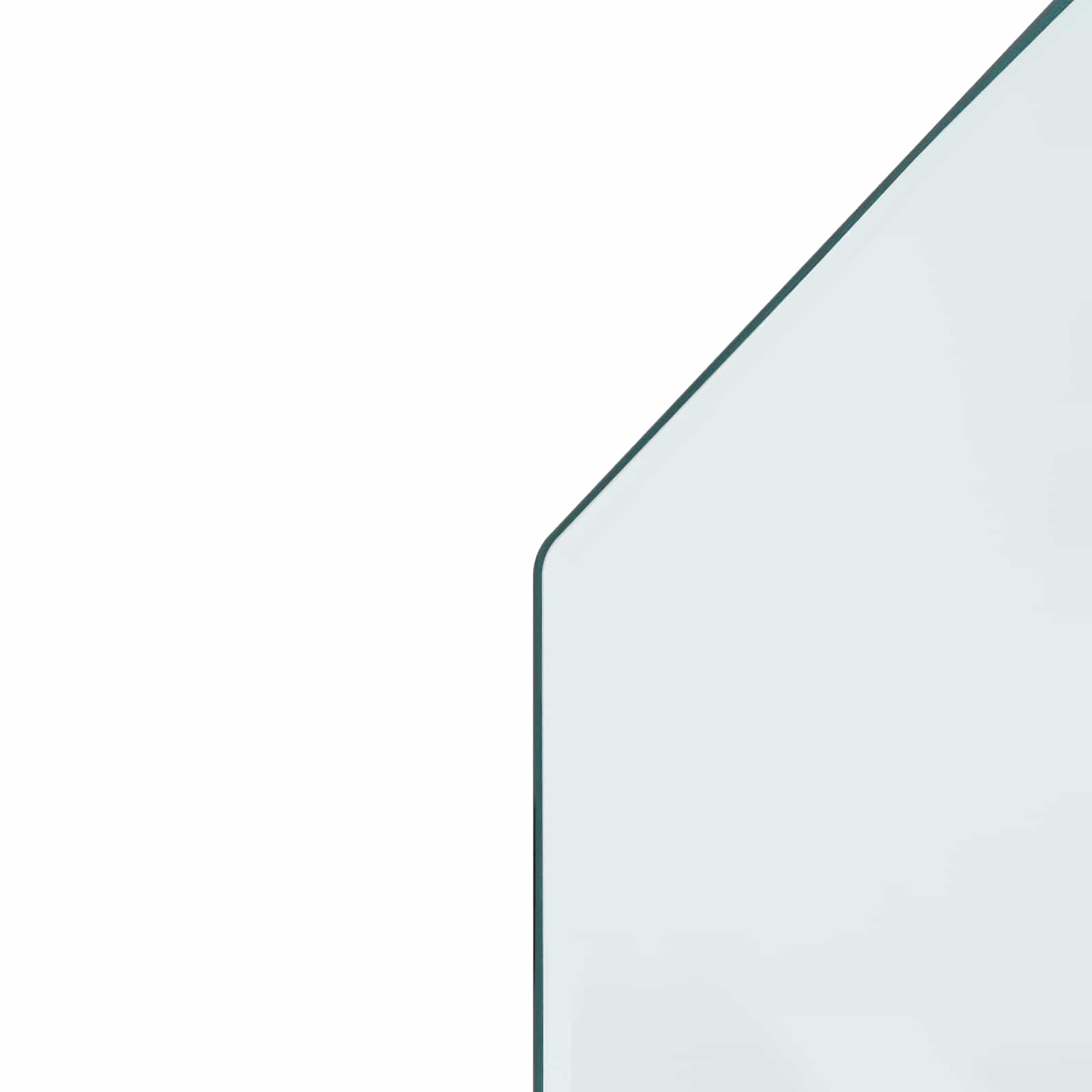 Feuerstelle Glasplatte Transparent 80 x 50 cm Glas
