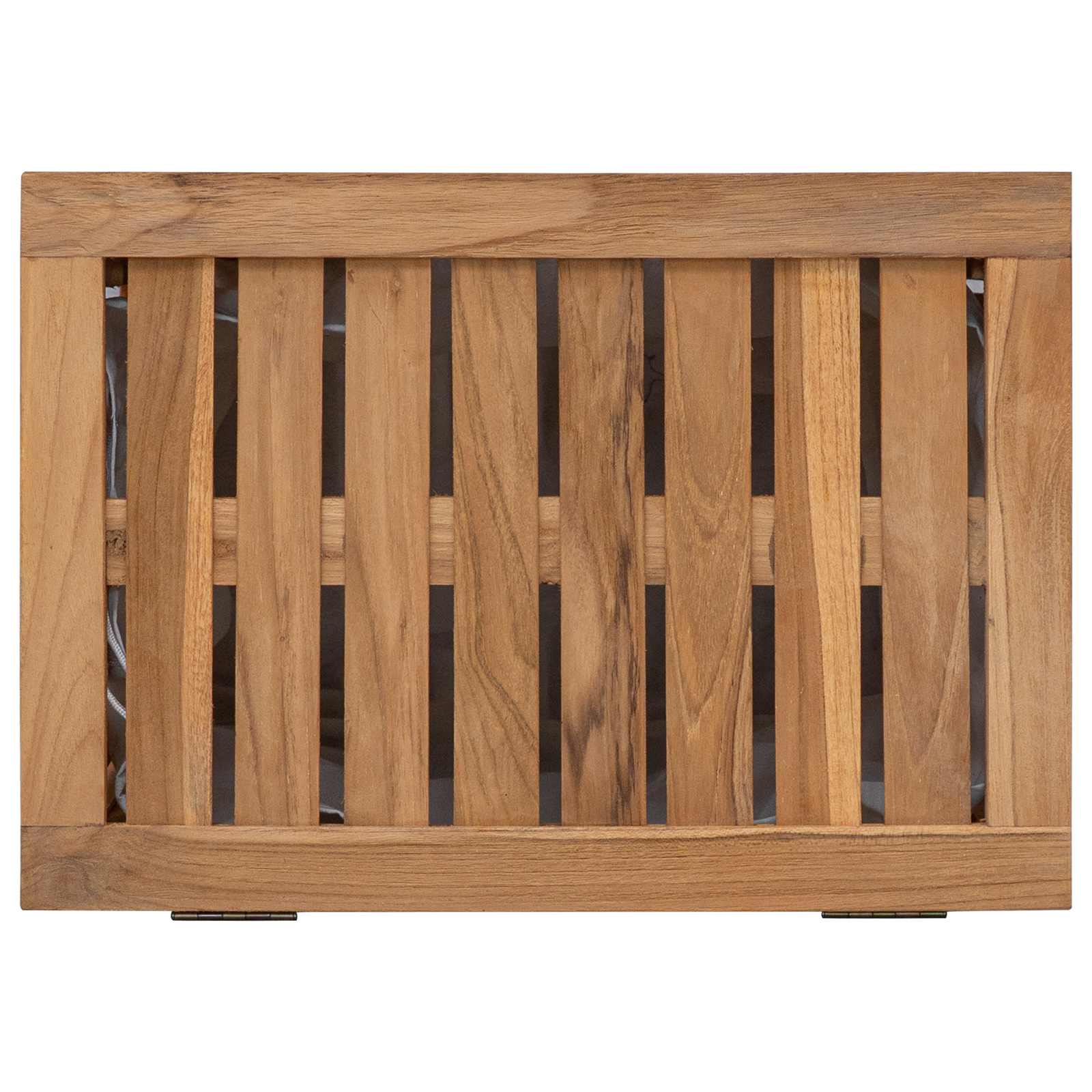 Wäschekorb Natur 35 x 25 x 60 cm Massivholz Teak