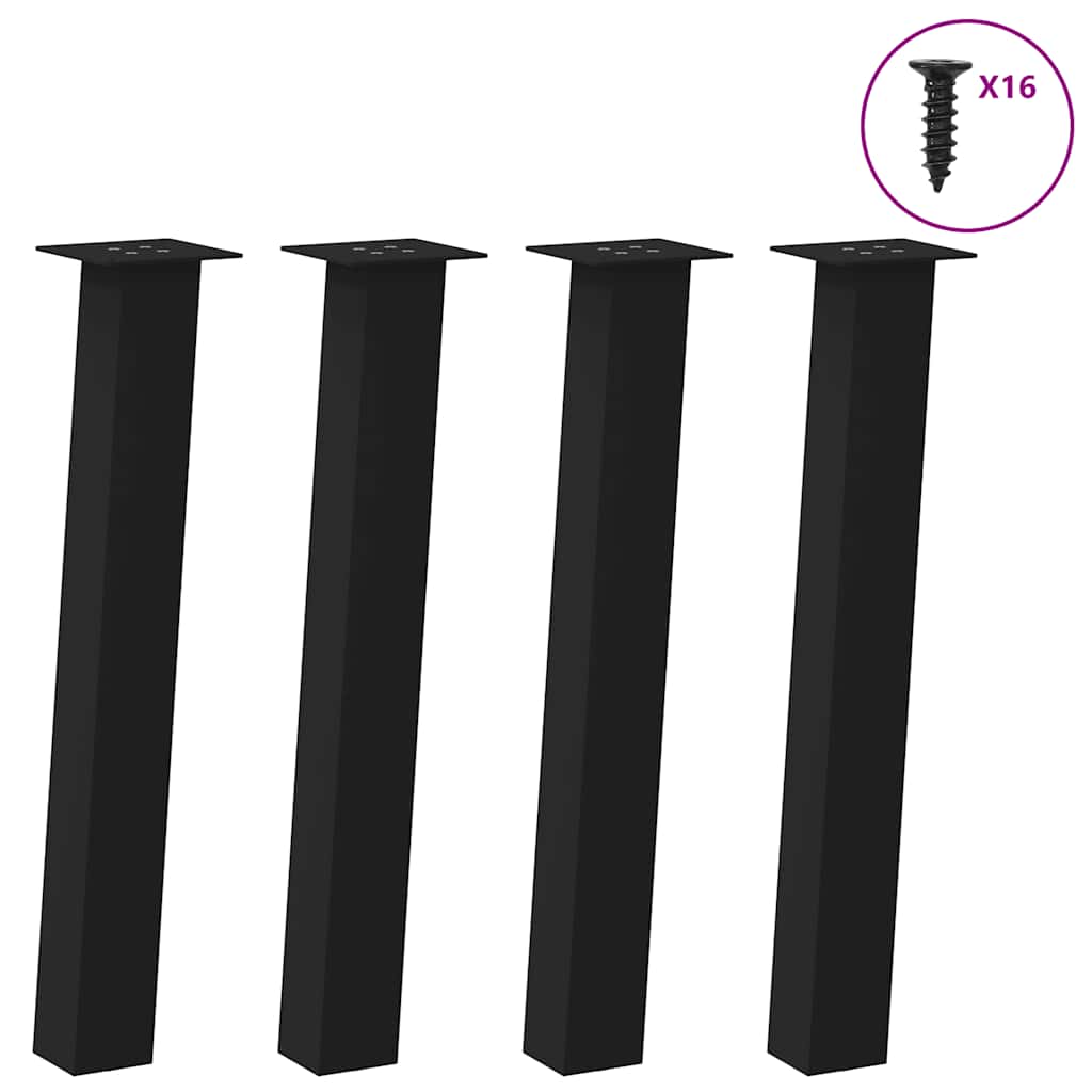 Couchtischbeine 4 Stk. Schwarz 30 cm Stahl