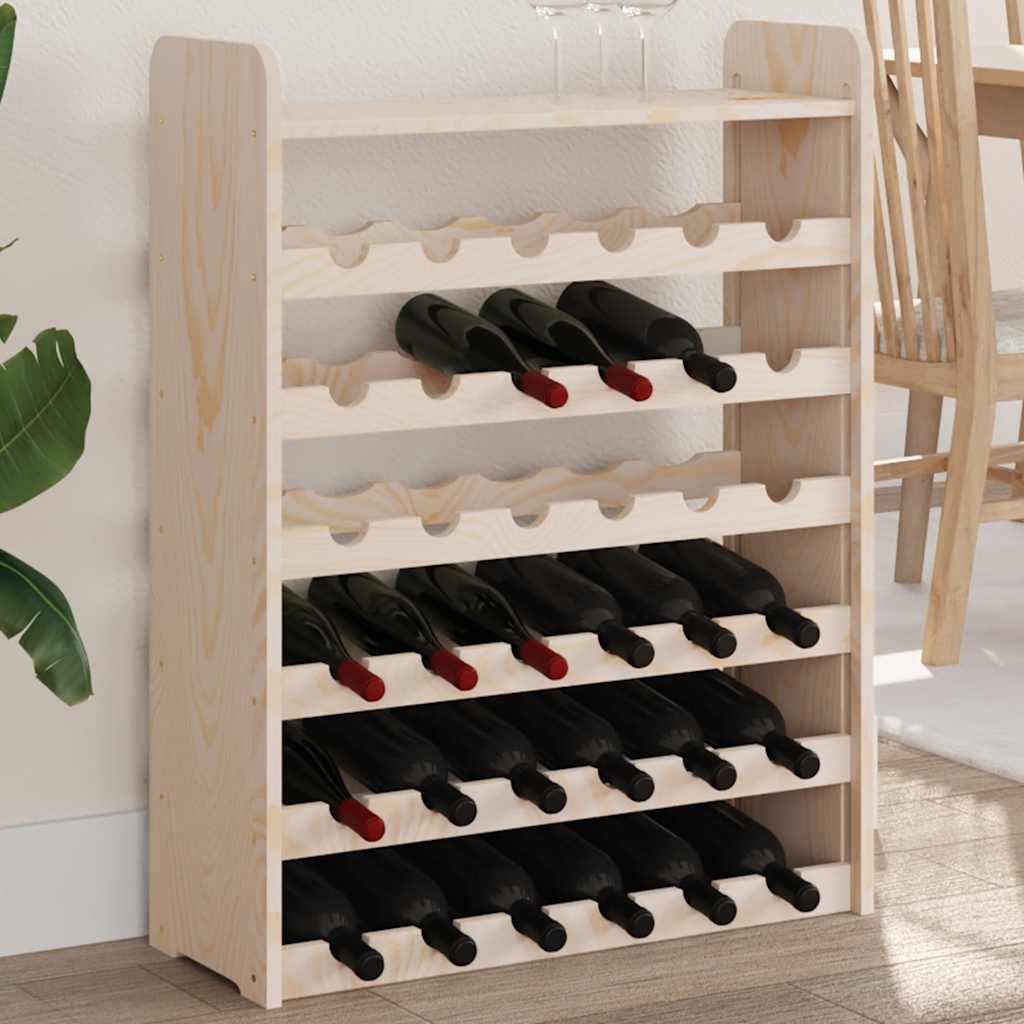 Weinregal 33x25x37 cm Massivholz Kiefer