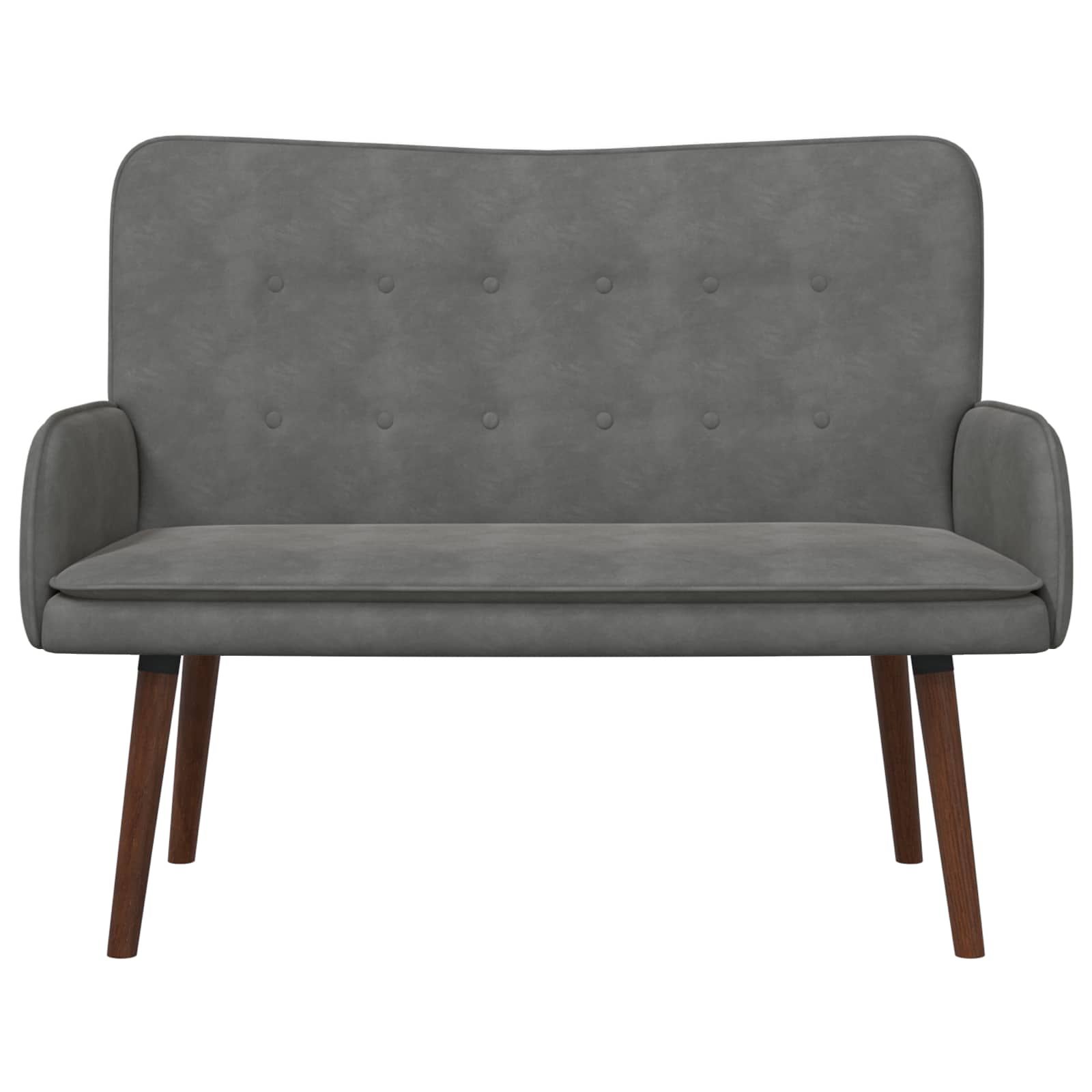 2-Sitzer Sofa Hellgrau 115 x 61 x 87 cm Samt (V)