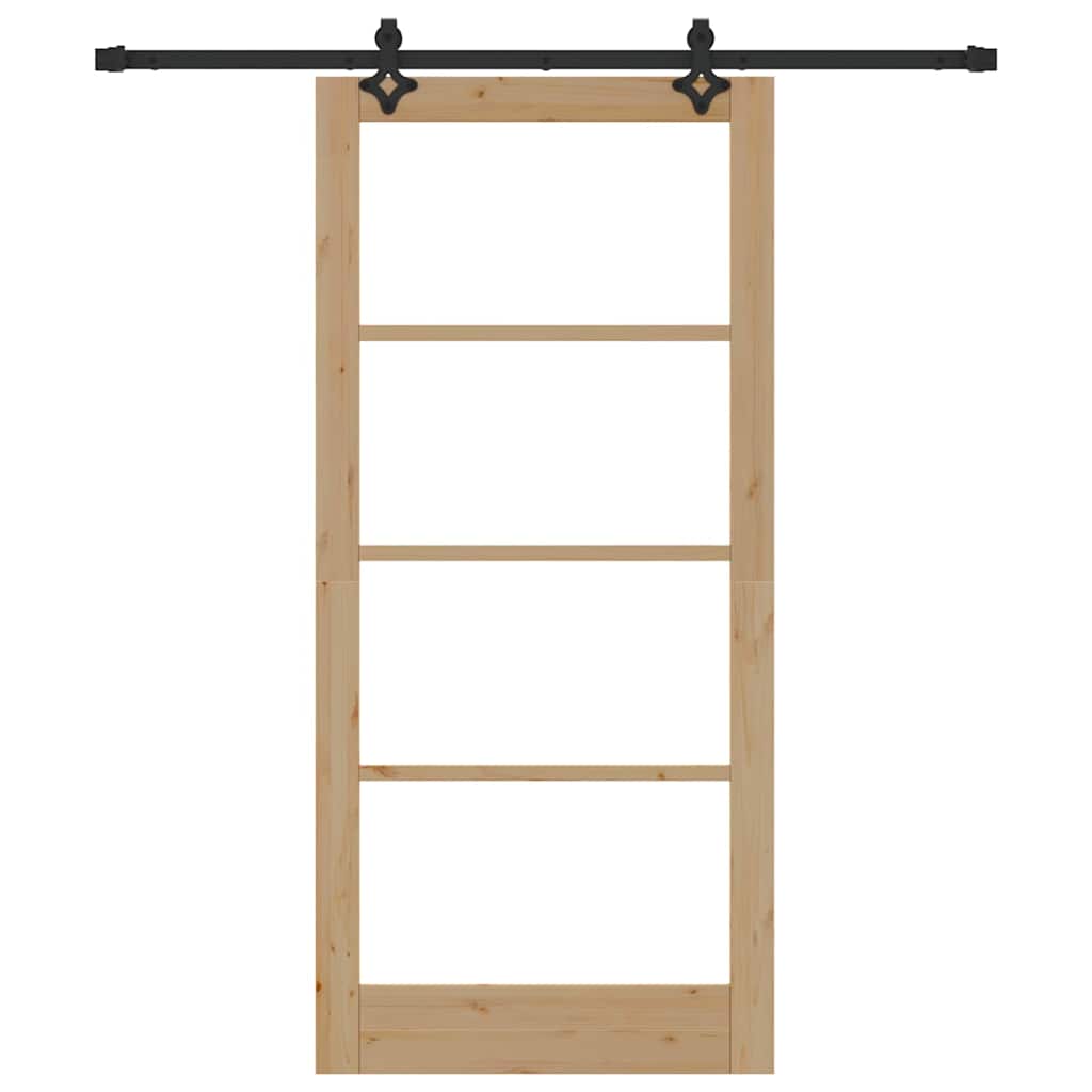 Schiebetür ORKDAL Natürlich und Schwarz 61 x 198,5 cm
