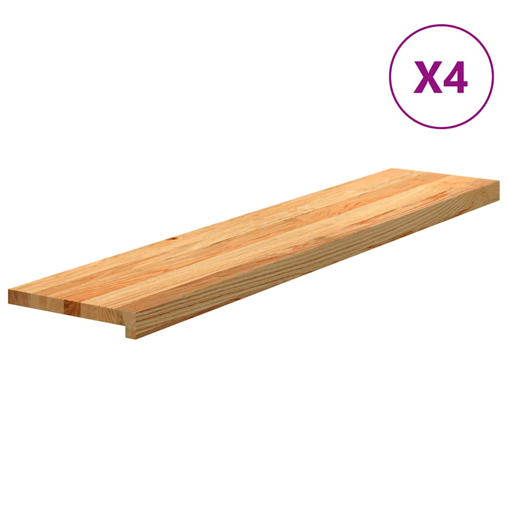 Treppenstufen 4 Stk. Unbehandelt 70x25x2 cm Massivholz Eiche