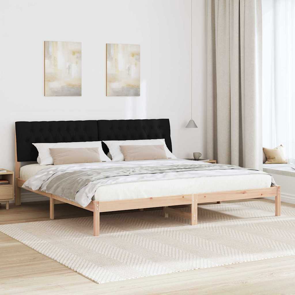 Bettgestell mit gepolstertem Kopfteil Braun 200 x 200 cm