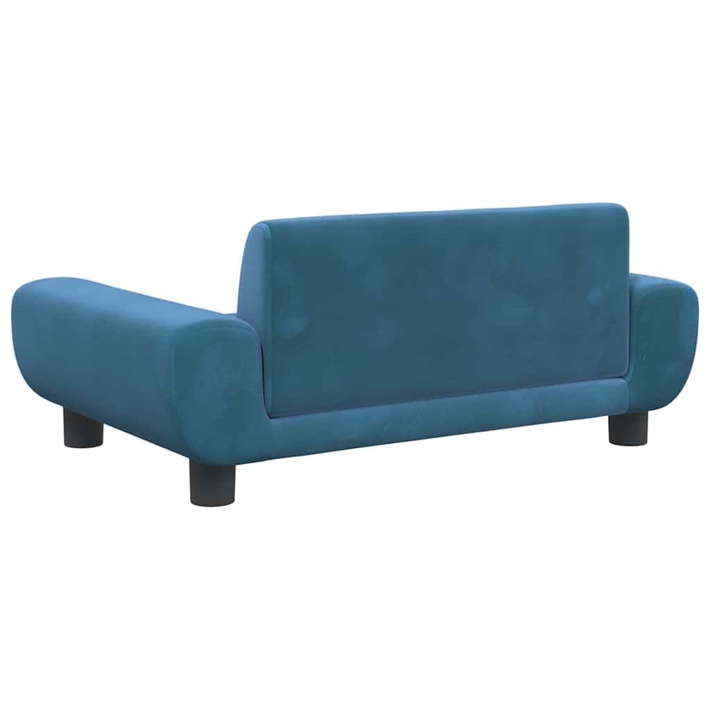 Hundebett Blau 100x54x33 cm Samt
