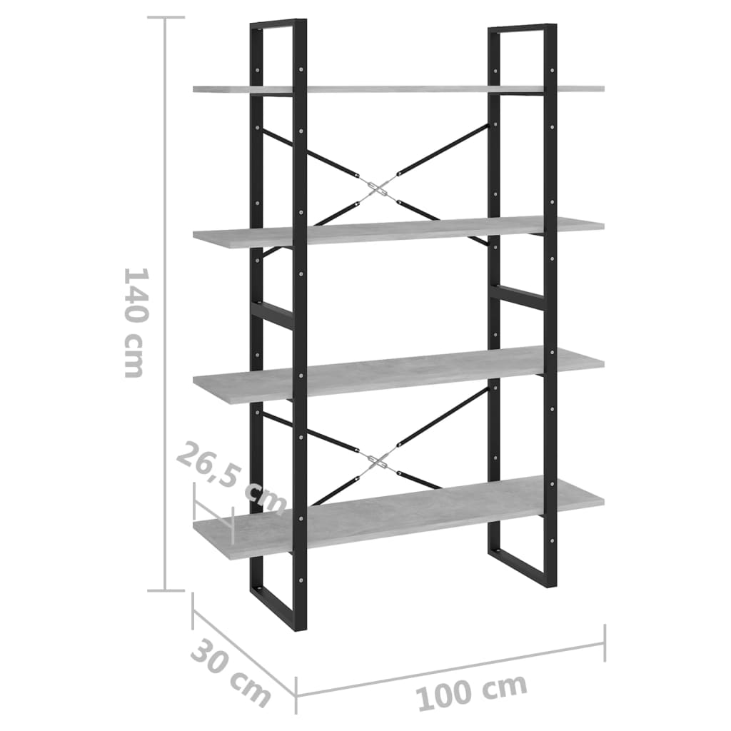 Bücherregal 2 Fächer Weiß 100x30x70 cm Holzwerkstoff