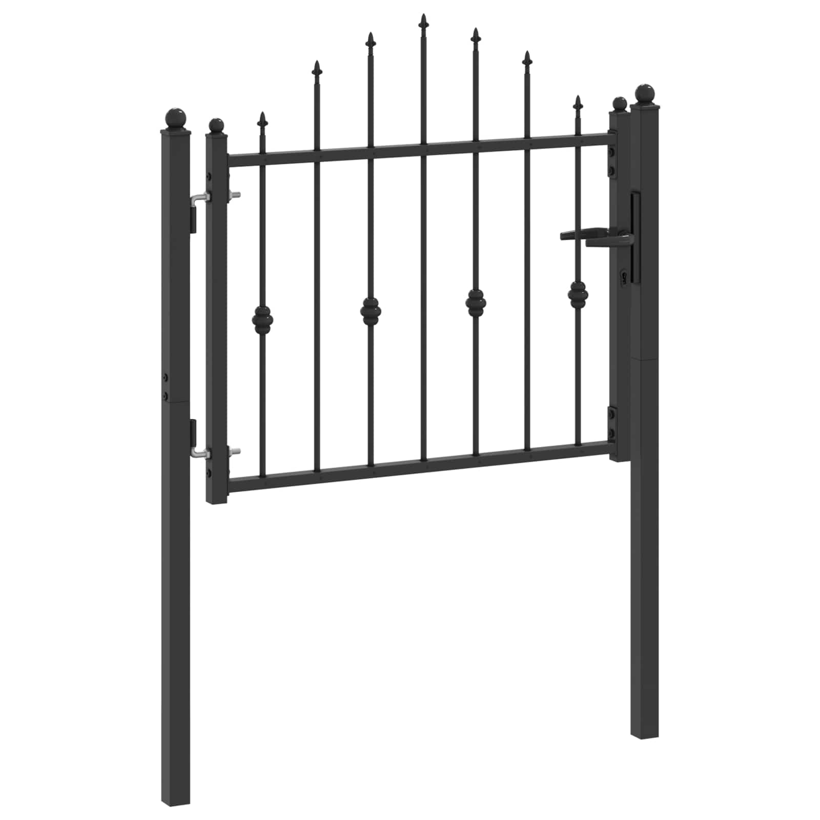 Zauntor HORST 100 x 75 cm Metall Schwarz Abschließbar