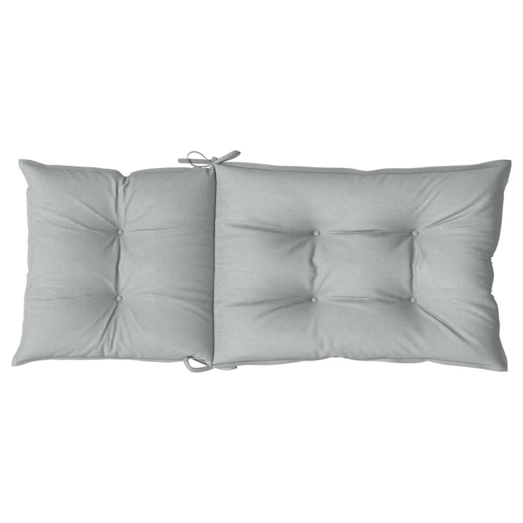 Hochlehner-Auflagen 2 Stk. Melange Anthrazit 120x50x7cm Stoff