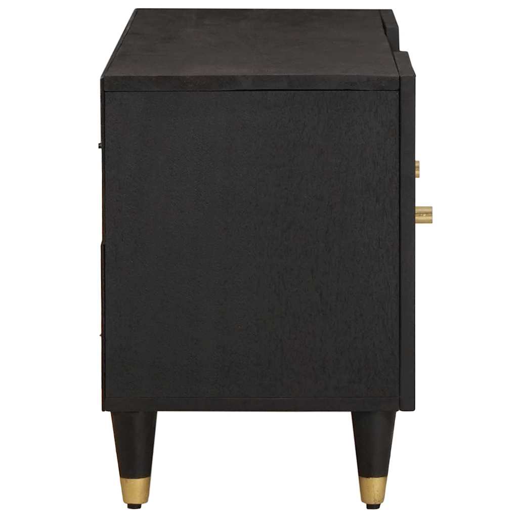 TV-Schränk mit Tür Honigbraun 105 x 33 x 46 cm Massivholz Mango