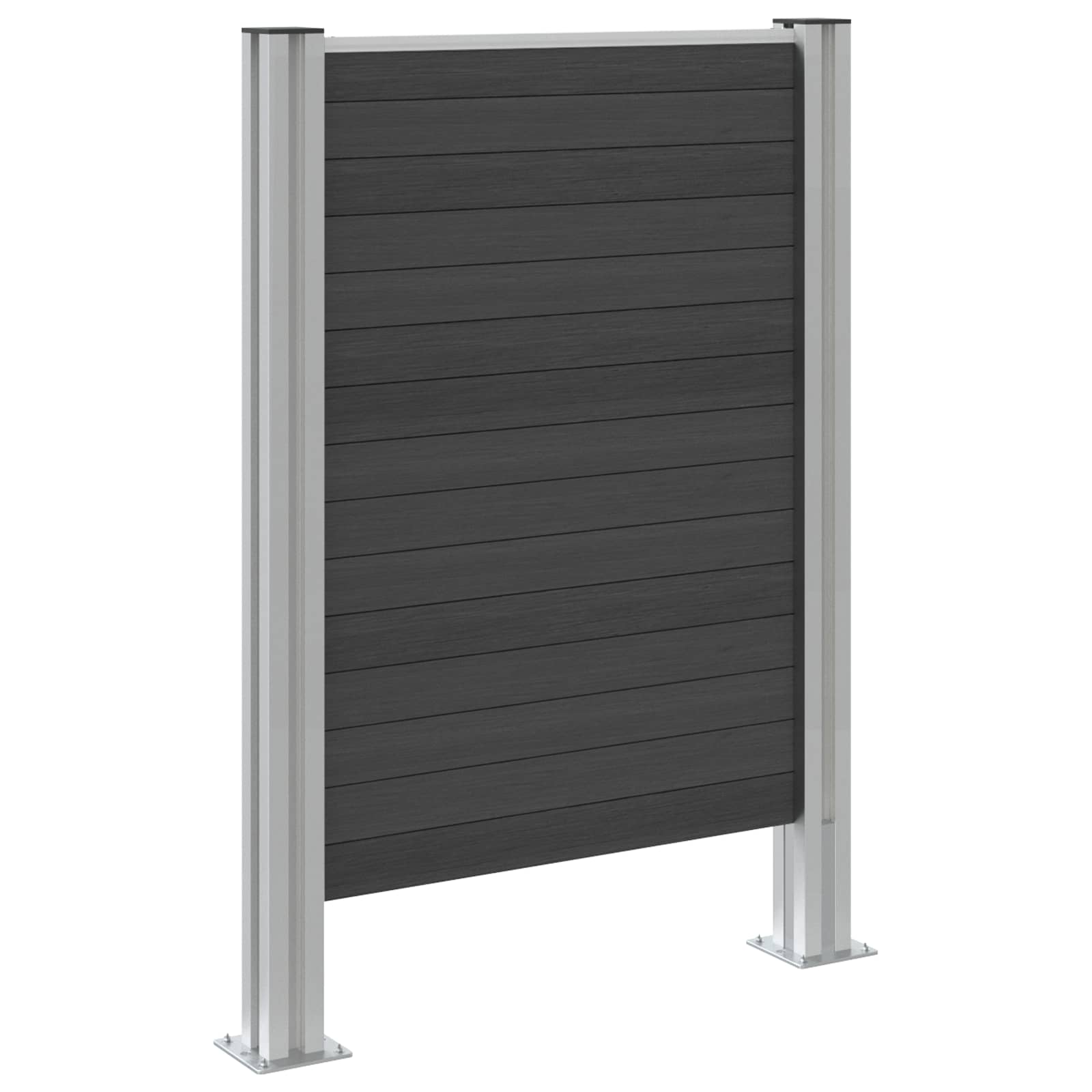 Mülltonnenzaun Braun 161 x 85 x 115 cm Aluminium und WPC