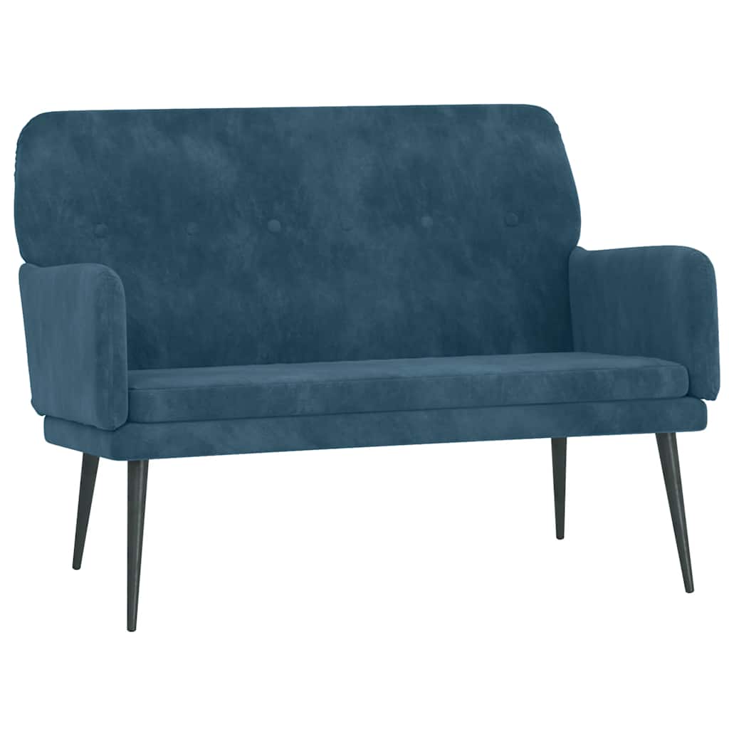 Sitzbank Schwarz 108x79x79 cm Samt