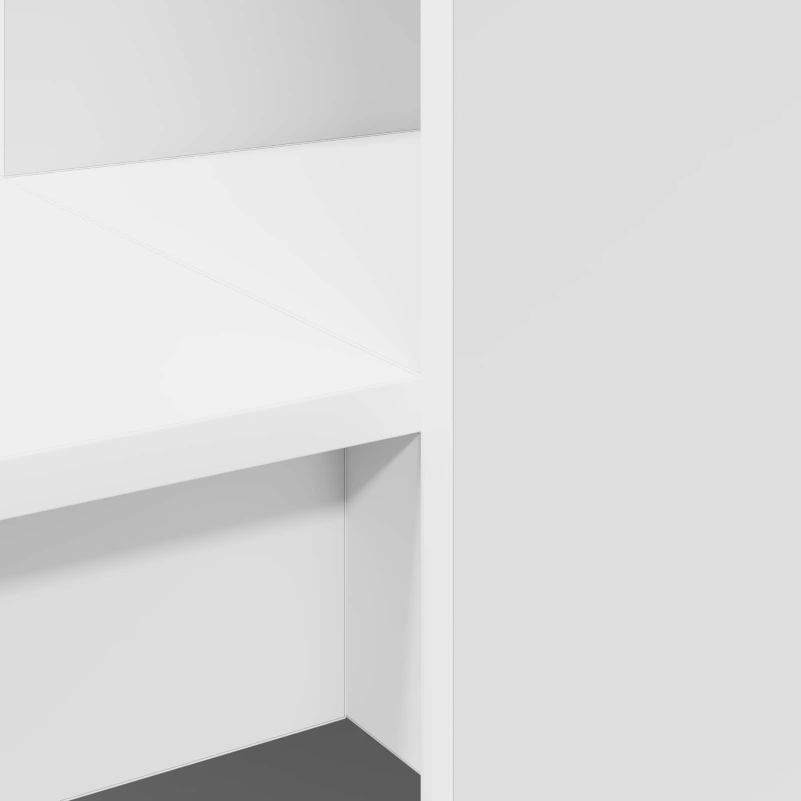 Schreibtisch mit Regal Schwarz Eichen-Optik 122 x 67 x 145 cm