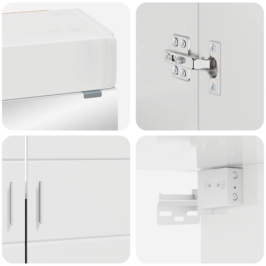 Badezimmermöbel-Set TULUM 2 pcs Weiß 60 x 34 x 63 cm