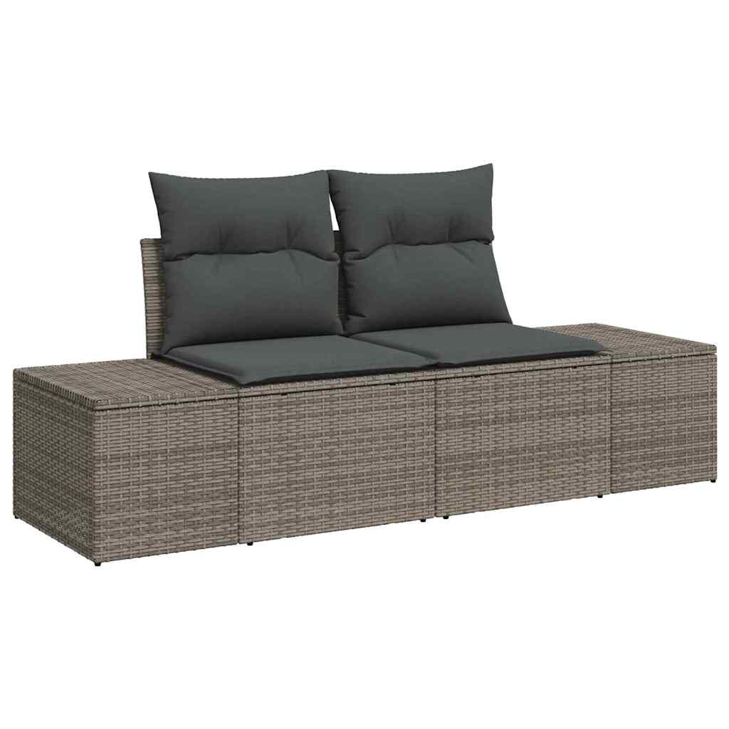 Garten Essgruppe mit Kissen 10 pcs Schwarz und Creme