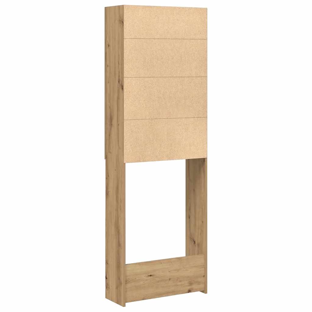 Waschmaschinenschrank Weiß 64x25,5x190 cm