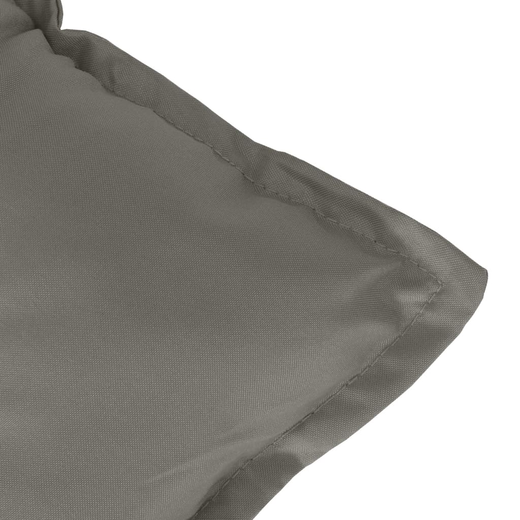 Hochlehner-Auflagen 2 Stk. Melange Anthrazit 120x50x7cm Stoff