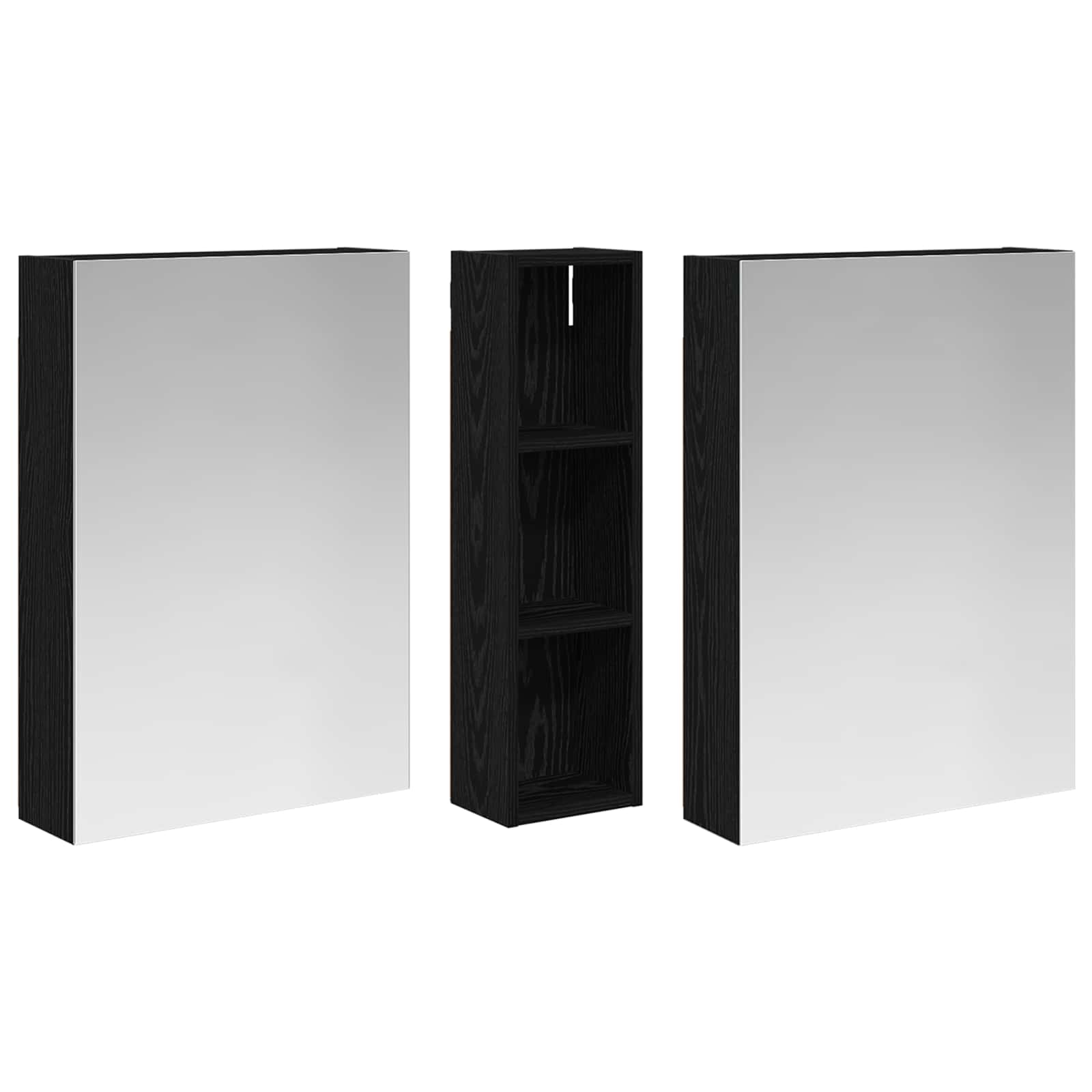 Badezimmerschrank-Set 3 pcs 80 x 10,5 x 50 cm Holzwerkstoff