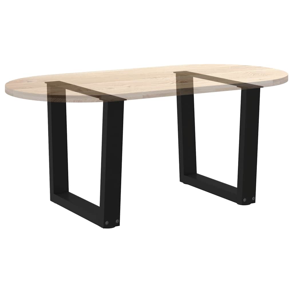 Couchtischbeine V-Form 2 Stück Schwarz 30x(30-31,3) cm Stahl