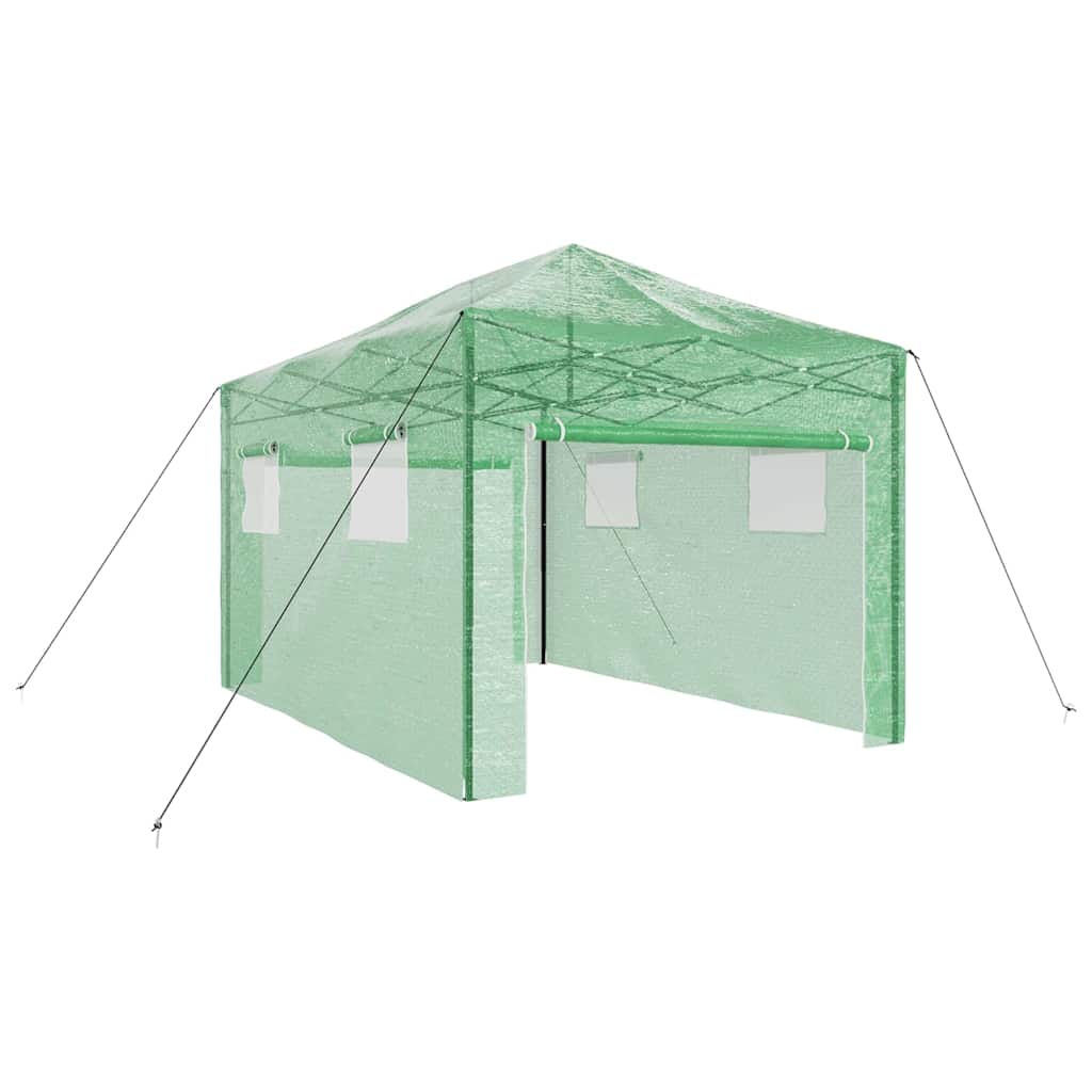 Gewächshaus mit Pop-up-Rahmen Grün 200 x 200 x 300 cm Eisen