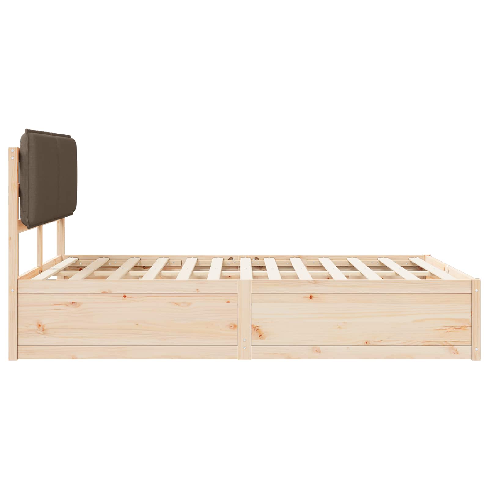 Bettgestell mit gepolstertem Kopfteil Hellgrau 200 x 200 cm