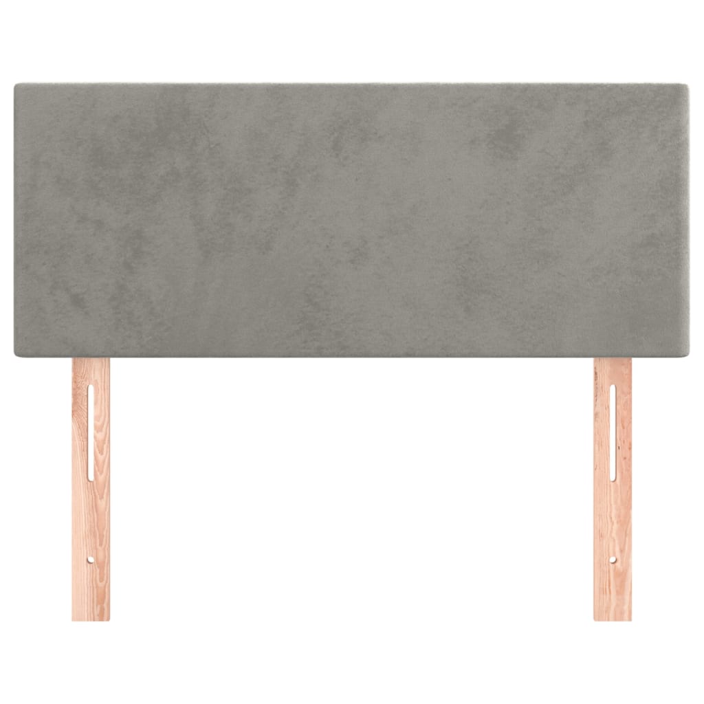 Kopfteil Hellgrau 80x5x118/128 cm Samt