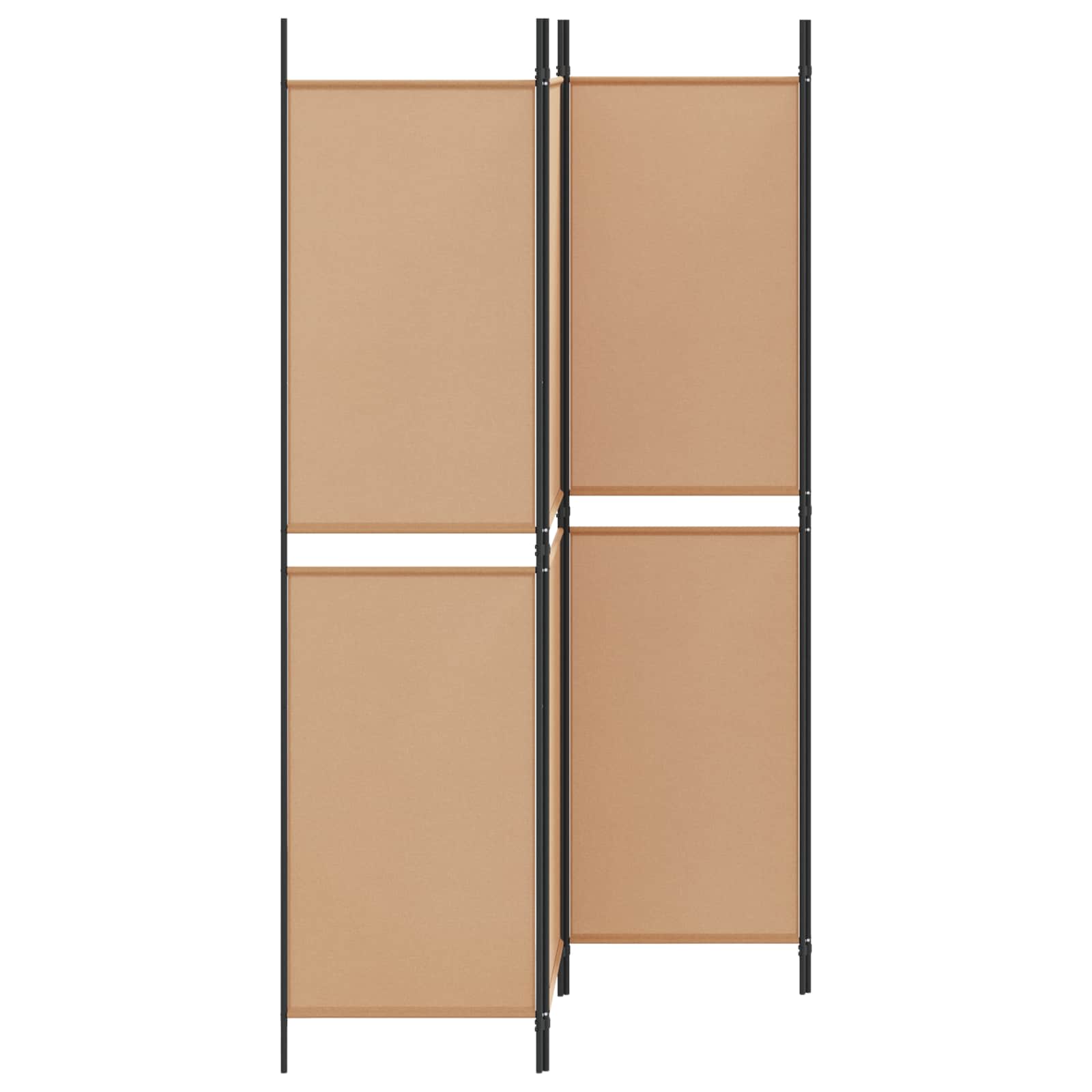 3-teiliger Raumteiler Beige 150 x 180 cm Stoff
