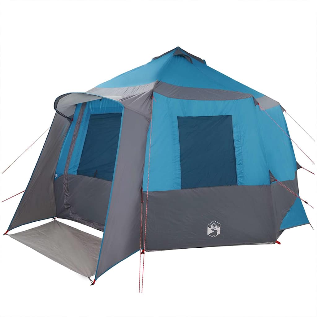 Kabine Zelt 12-Personen Grün und Weiß 405 x 405 x 273 cm