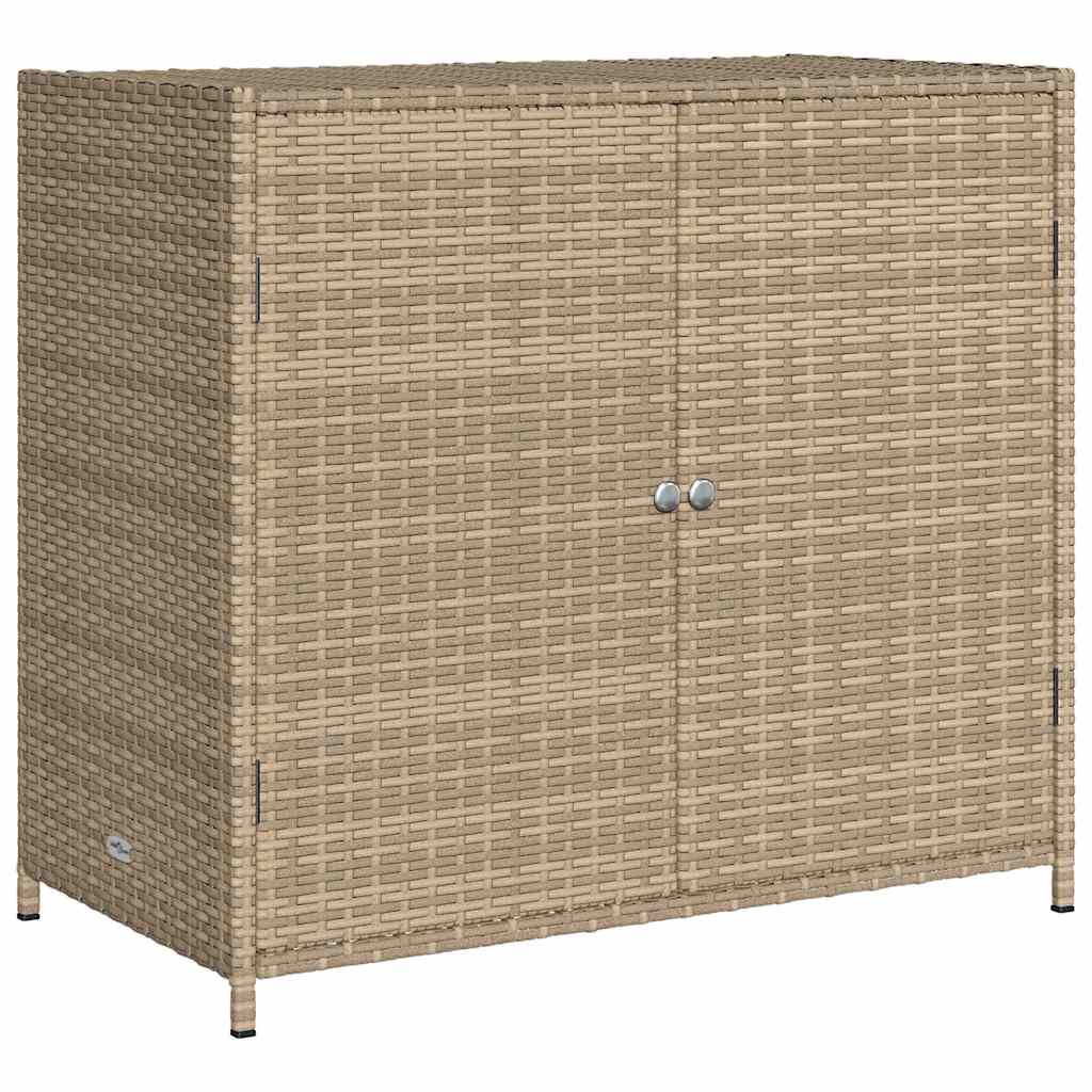 Gartenschrank Schwarz 83x45x76 cm Poly Rattan