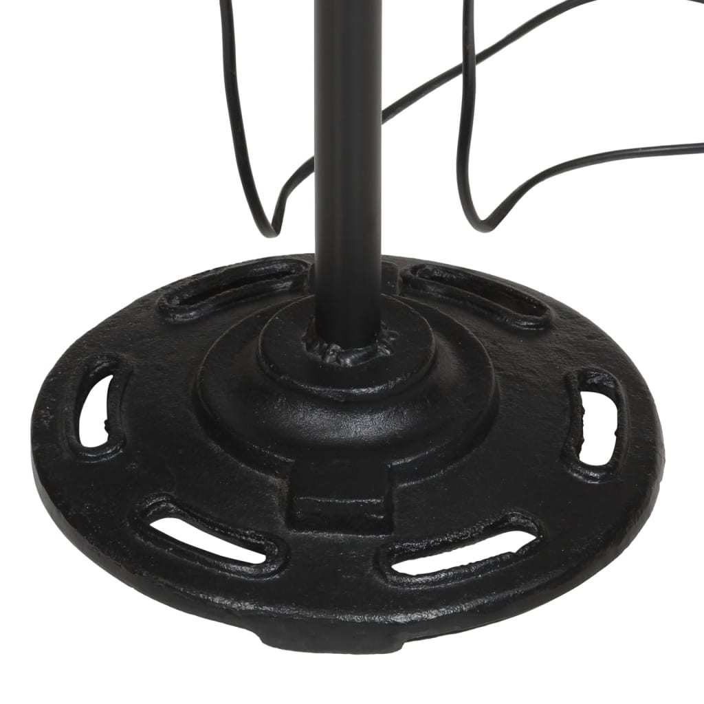 Stehlampe 2-flammig Silbern E27 Gusseisen