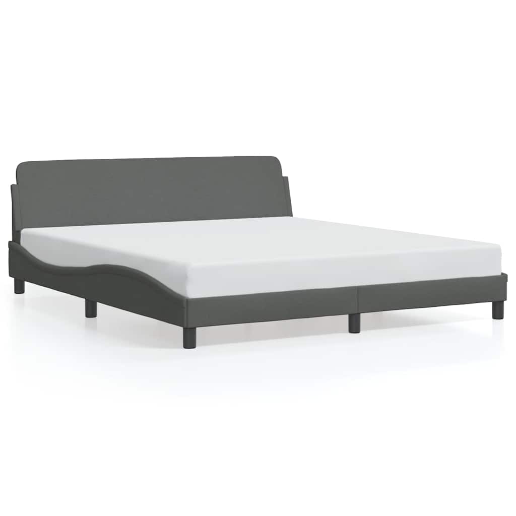Bettgestell "Dover" Hellgrau 100x190 cm Stoff