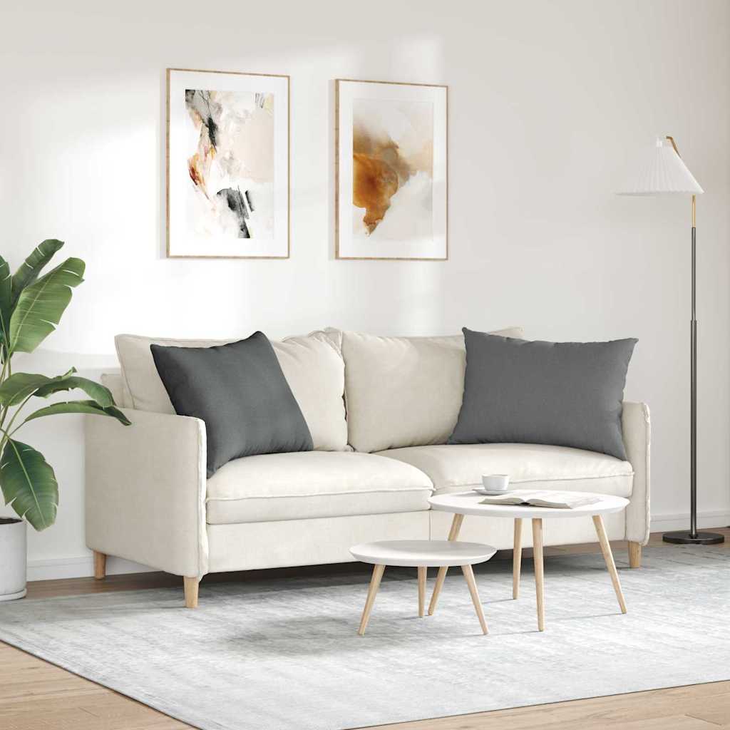 Sofakissen 2 pcs Hellgrau 50 x 30 cm Stoff