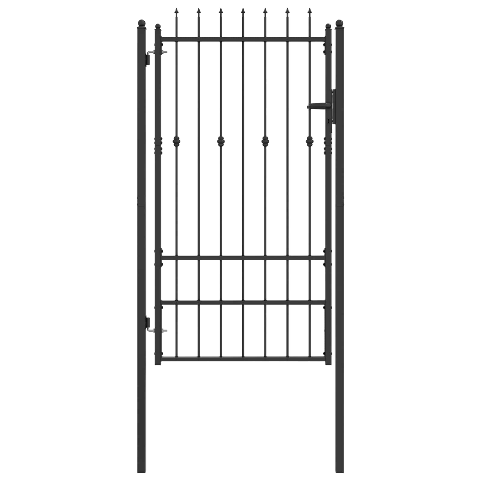 Zauntor HORST 100 x 75 cm Metall Schwarz Abschließbar