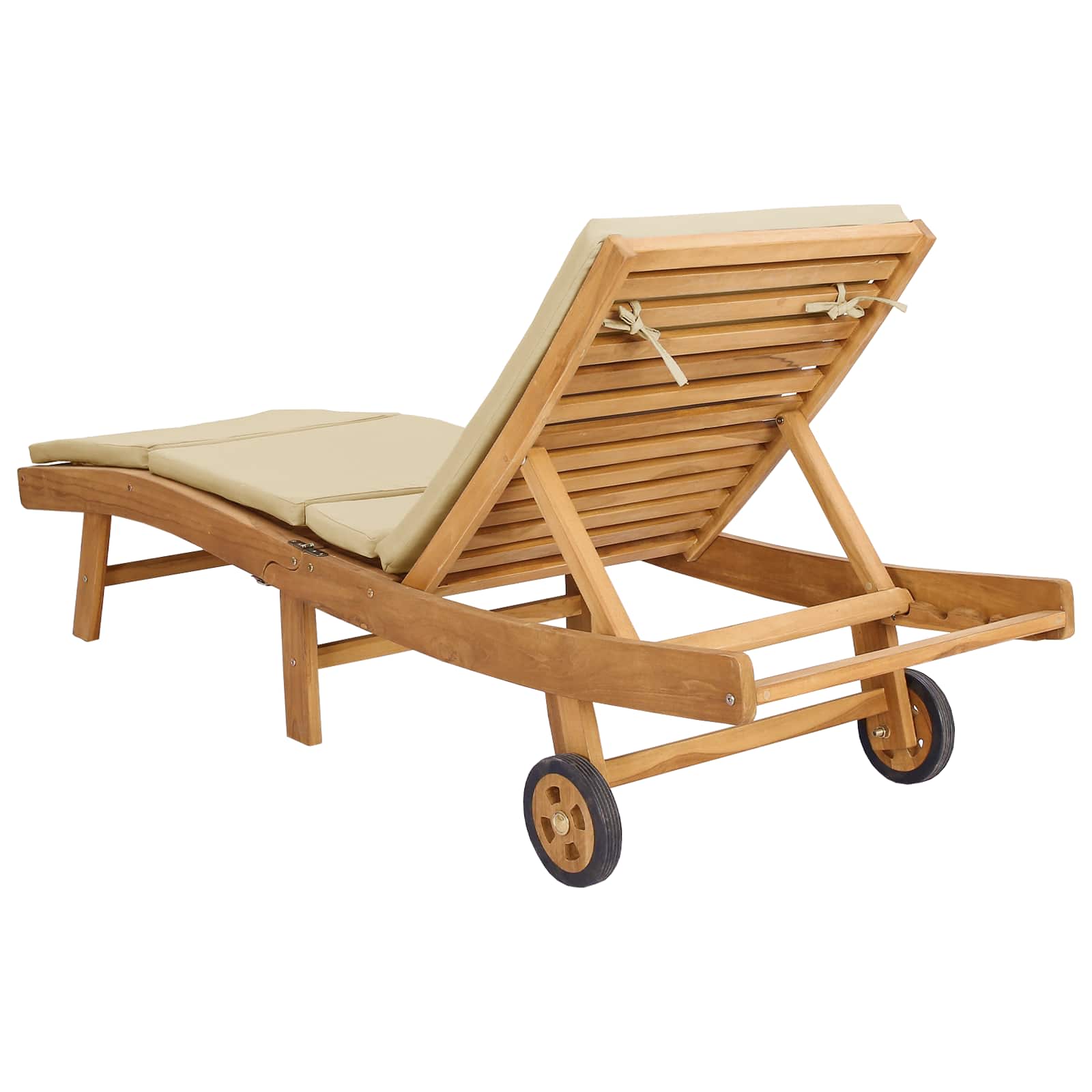 Sonnenliege Braun Massivholz Teak