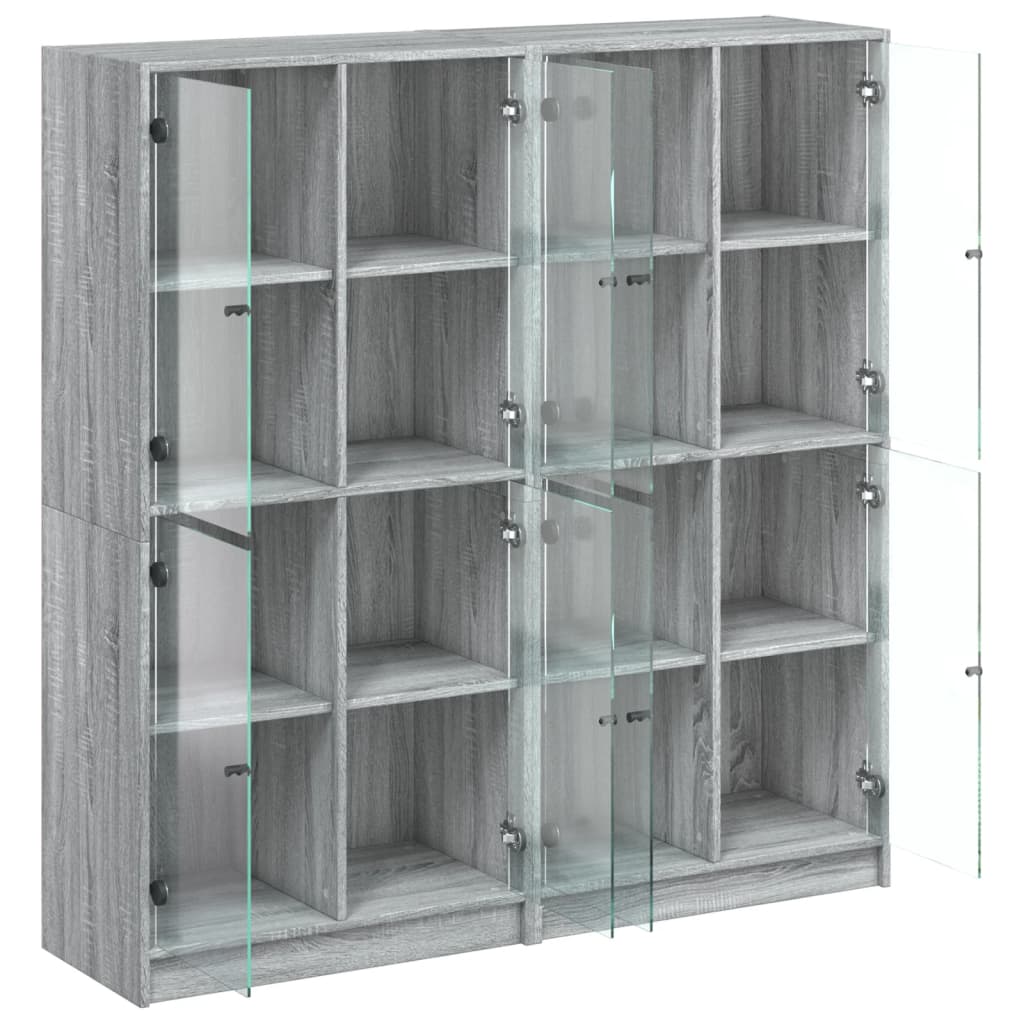 Bücherschrank mit Türen Weiß 136x37x142 cm Holzwerkstoff