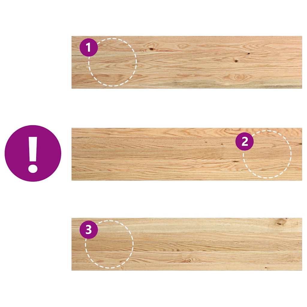 Treppenstufen 4 Stk. Unbehandelt 70x25x2 cm Massivholz Eiche