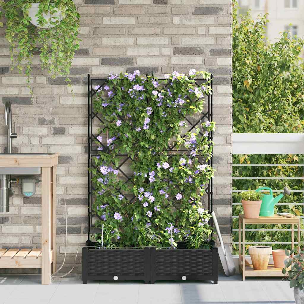 Garten-Pflanzgefäß 4 Stk. Braun 160 x 40 x 22 cm PP