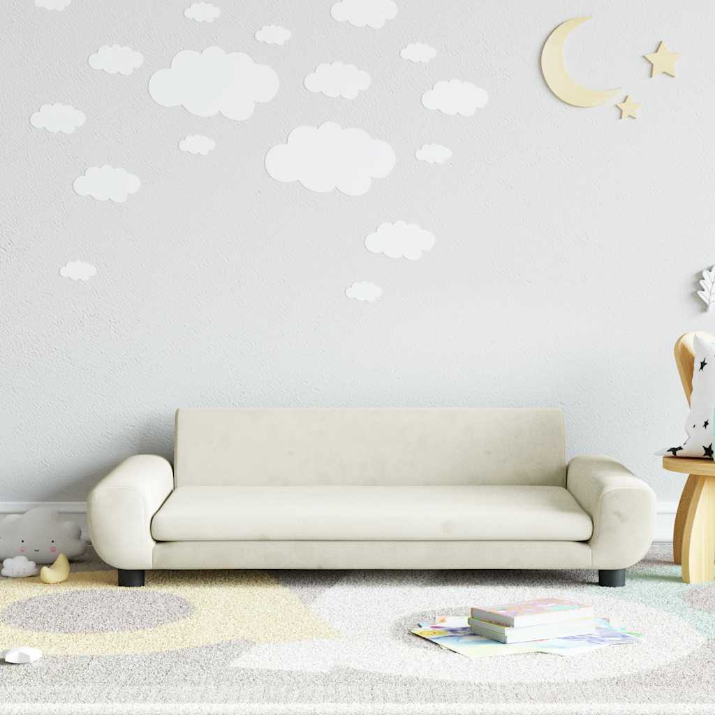 Kindersofa Blau 100x54x33 cm Samt