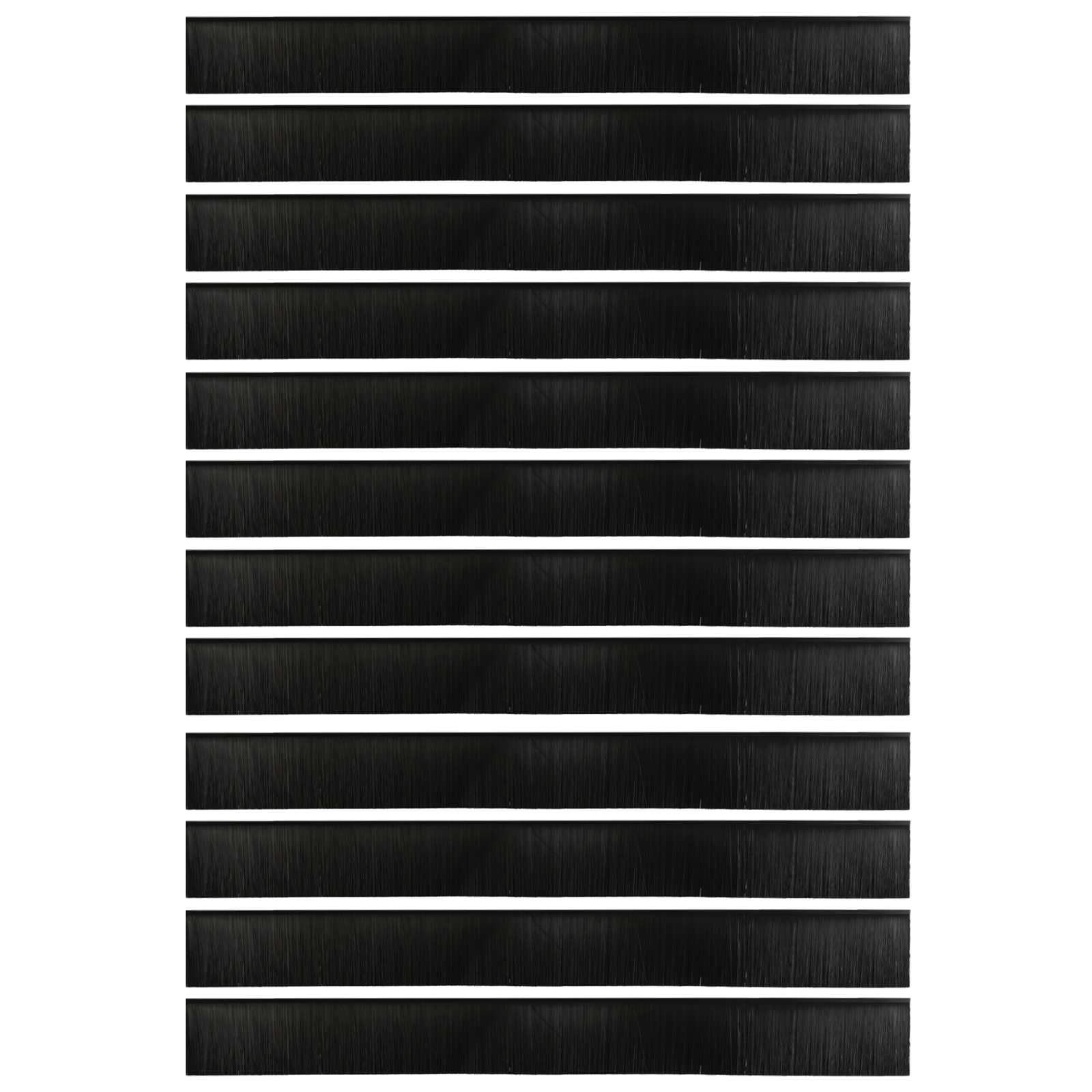 Selbstklebende Türbürstendichtungen 2 pcs Braun 100 cm