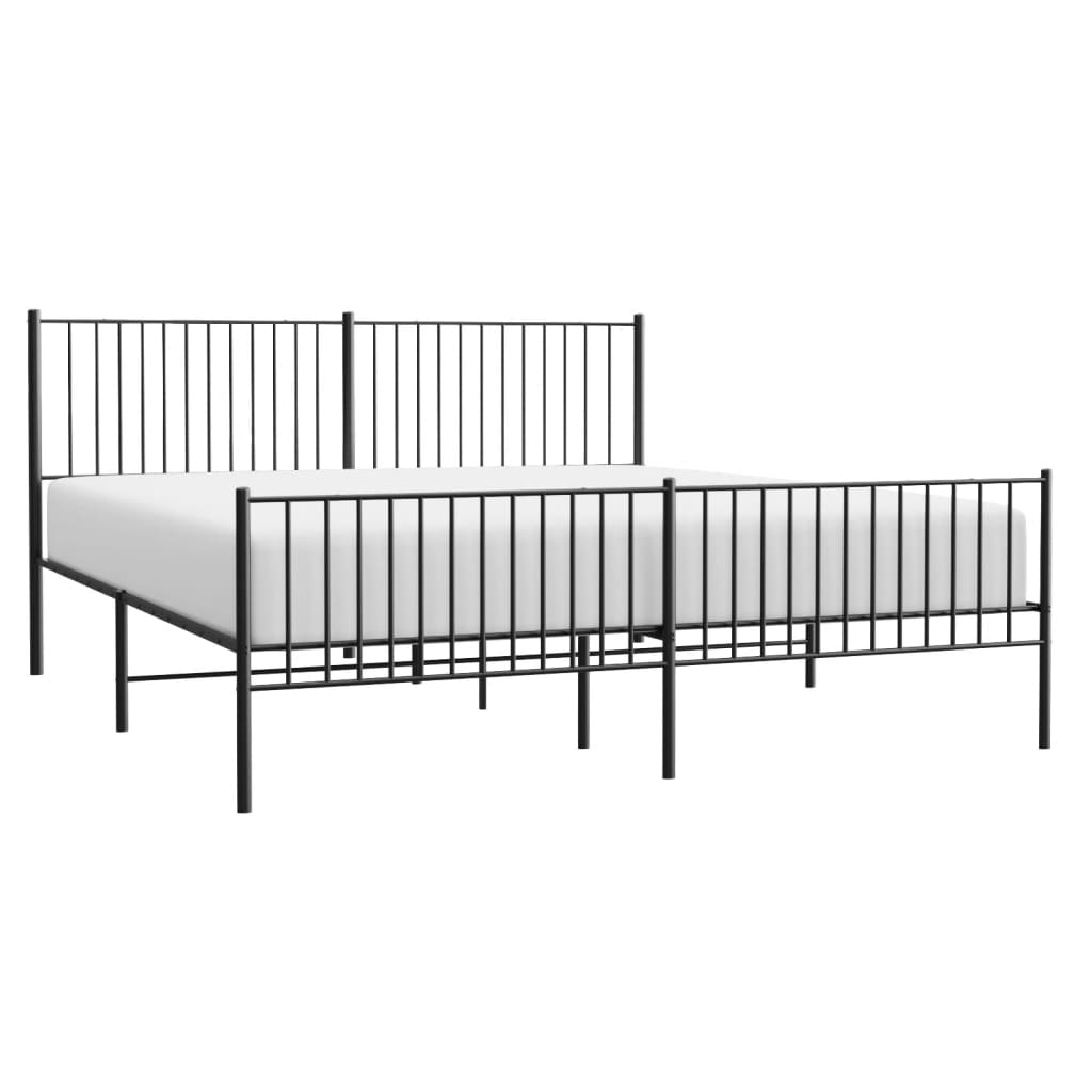Bettgestell Metall Schwarz 75x190 cm