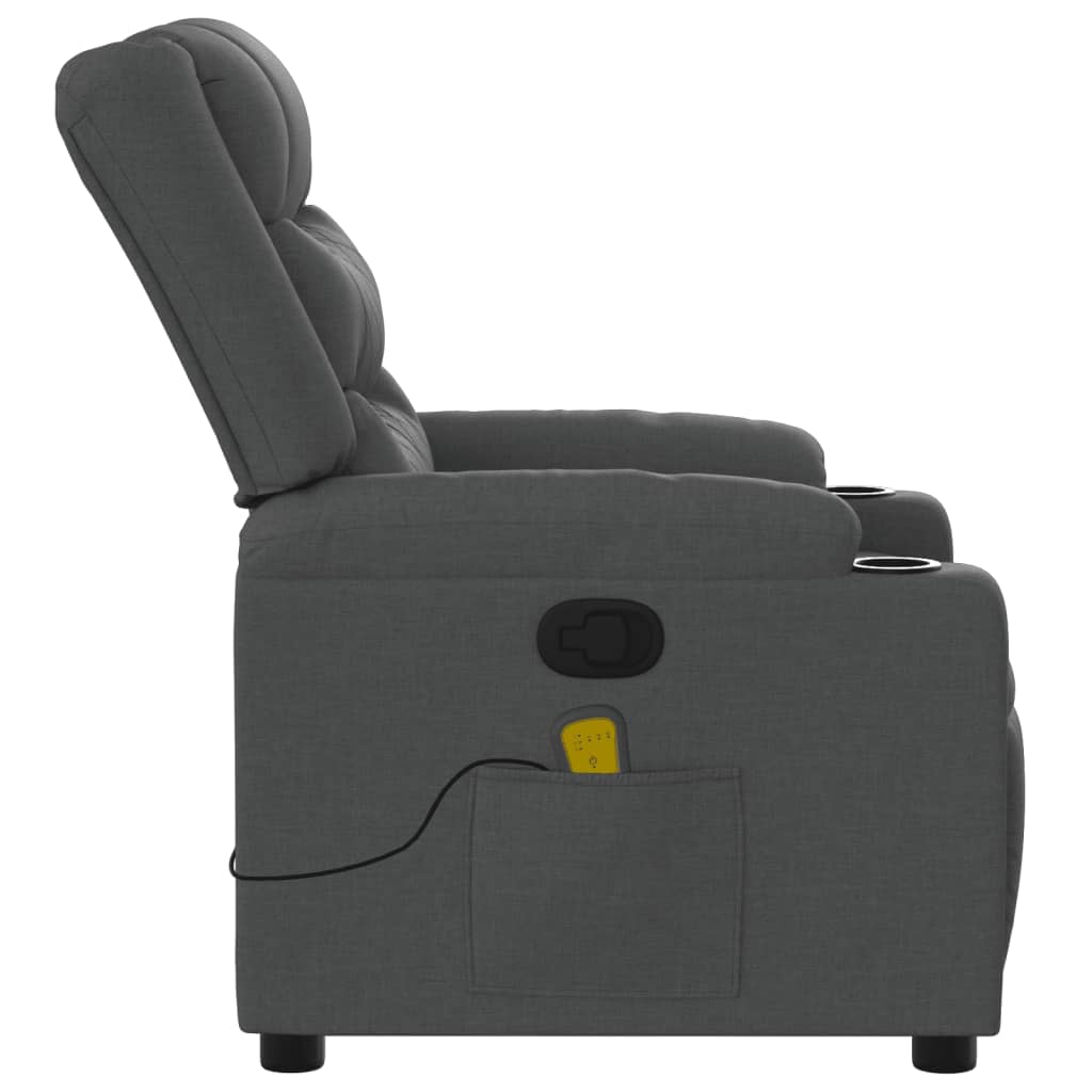 Massage-Relaxsessel Hellgrau Stoff