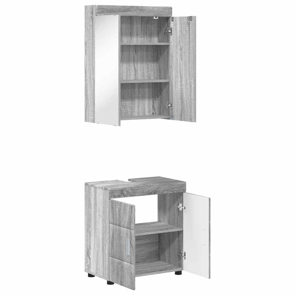Badezimmermöbel-Set TULUM 2 pcs Weiß 60 x 34 x 63 cm