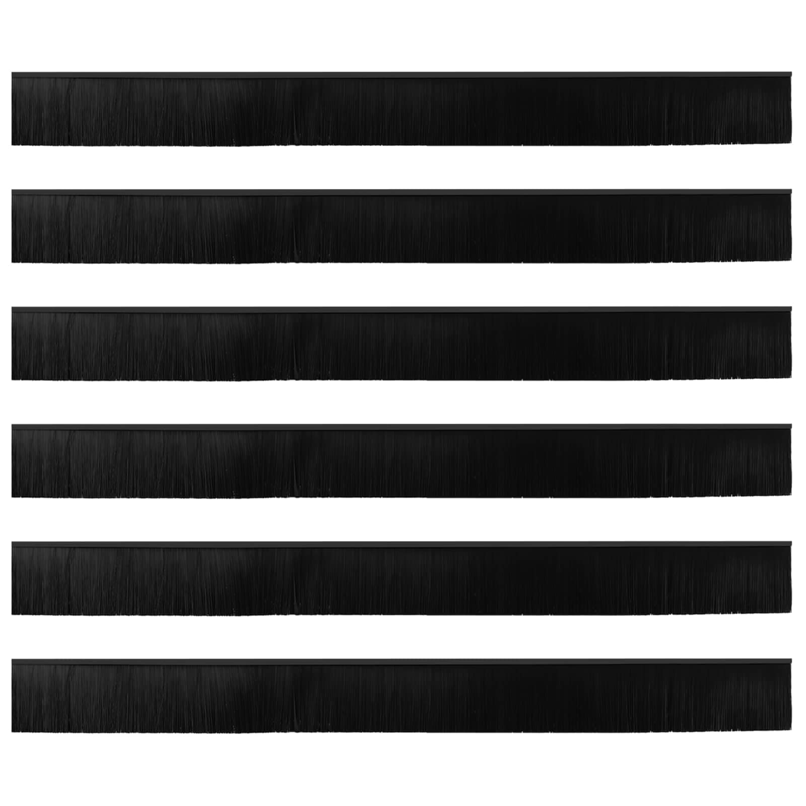 Selbstklebende Türbürstendichtungen 2 pcs Braun 100 cm