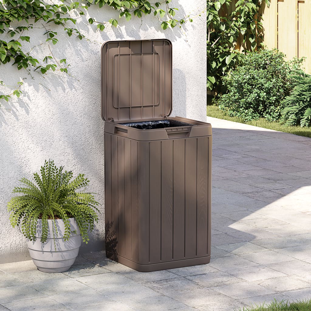 Outdoor-Mülltonne Anthrazit 38x38x65 cm PP