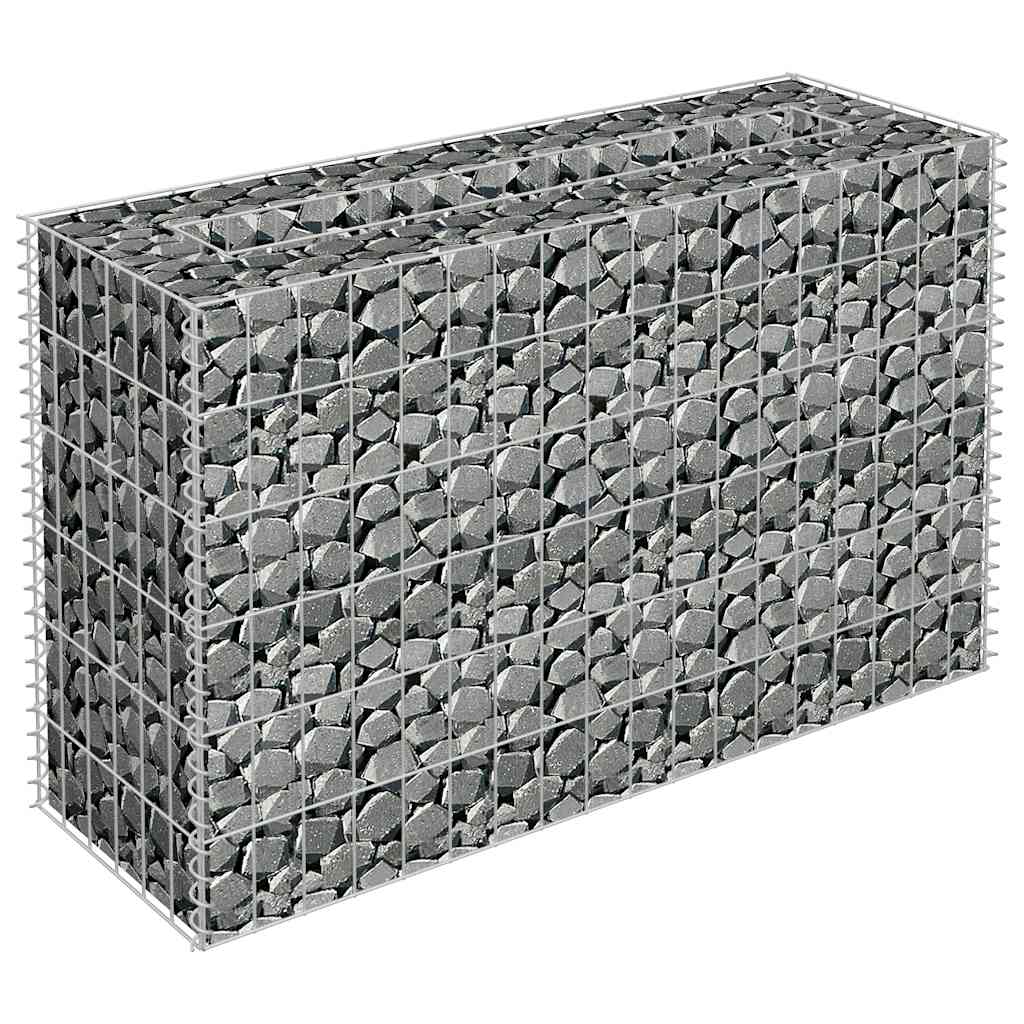 Gabionen-Hochbeet Verzinkter Stahl 90x30x10 cm