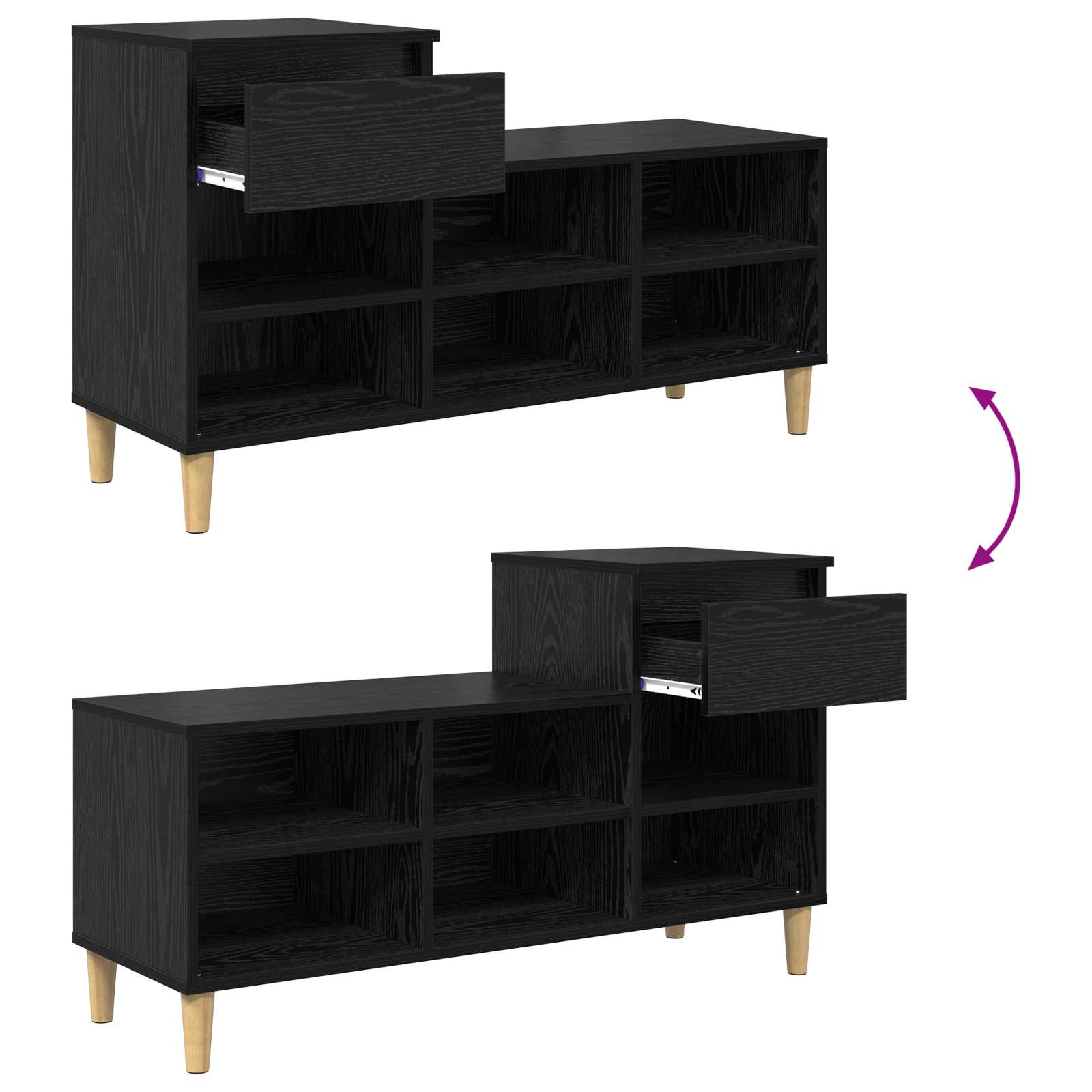 Schuhregal Weiß 102x36x60 cm Holzwerkstoff